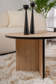 Τραπεζάκι Σαλονιού Δρυς Ζαφείρι / Μαύρο SABLE 119x60x40
