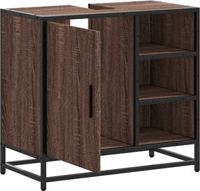 vidaXL ντουλάπι νιπτήρα μπάνιου καφέ δρυς 65x33x60 cm