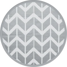 vidaXL Χαλί εξωτερικού χώρου ARAKIL γκρι Ø120 cm PP