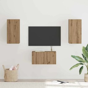 vidaXL Σετ επίπλου τηλεόρασης 3 pcs artisan δρυς 60 x 30 x 30 cm