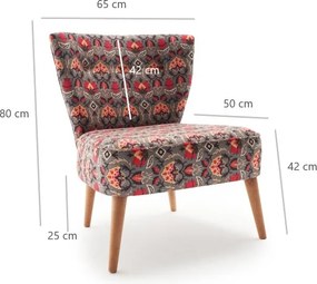 Πολυθρόνα Πολύχρωμο VIOLA KARANFIL 65x65x80