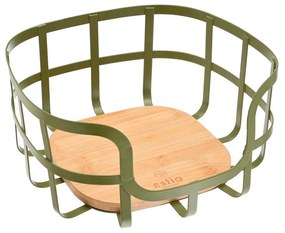 Φρουτιέρα (24x24x12.7) Estia Bamboo Essentials Olive 01-14162