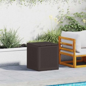 vidaXL Κουτί αποθήκευσης κήπου Καφέ 55 x 53 x 57 εκ. Πολυπροπυλένιο