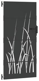 vidaXL Πύλη Κήπου Μαύρο 105 x 175 cm Ατσάλι με Επικάλυψη Πούδρας