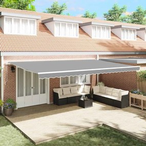 vidaXL Σκελετός Τέντας Λευκό 600 x 350 εκ Αλουμίνιο