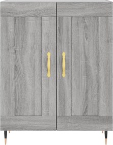 vidaXL Ντουλάπι Γκρι Sonoma 69,5 x 34 x 180 εκ. Επεξεργασμένο Ξύλο