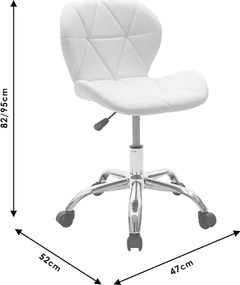 Καρέκλα γραφείου εργασίας Frea II pakoworld PU λευκό