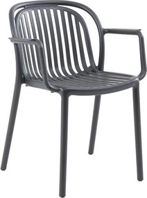 Πολυθρόνα Choho pp σε μαύρη απόχρωση 57x50x77