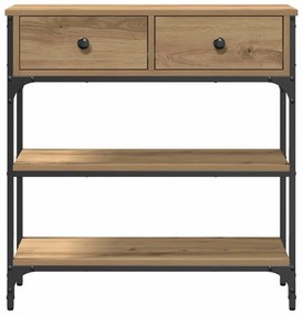 vidaXL Τραπέζι Κονσόλας με συρτάρι artisan δρυς 72.5 x 25 x 75 εκ