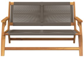 vidaXL πάγκος κήπου  γκρι 76x122x73 εκ. μασίφ ξύλο ακακίας