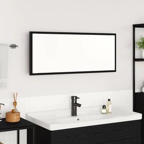 vidaXL Καθρέφτης Μαύρη Οξυά 90 x 8,5 x 37 εκ Επεξεργασμένο Ξύλο