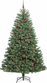 vidaXL Τεχνητό Χριστουγεννιάτικο Δέντρο με Άξονα Πράσινο 240 cm