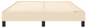 vidaXL Σκελετός Κρεβατιού Χωρίς Στρώμα Κρεμ 140x200 εκ.Υφασμάτινο