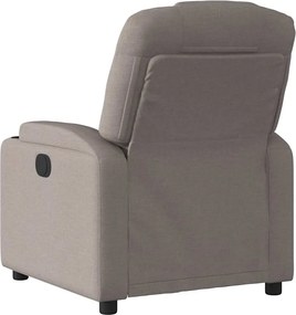 vidaXL Πολυθρόνα Μασάζ Ανακλινόμενη Taupe Υφασμάτινη