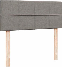 vidaXL Κρεβάτι Boxspring με Στρώμα Taupe 120x190 εκ. Υφασμάτινο
