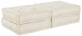 vidaXL Μονάδα Μοντέρνου Καναπέ 2 pcs Κρεμ 140 x 70 x 36 εκ Ύφασμα