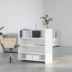 vidaXL Γραφείο υποδοχής Λευκό 100x50x103,5 εκ. Επεξεργασμένο Ξύλο