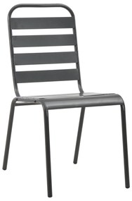 vidaXL Σετ Τραπεζαρίας 11 Τεμαχίων 11 pcs Γκρι Large Μέταλλο