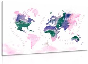 Εικόνα χάρτη του κόσμου σε ακουαρέλα