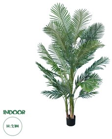 GloboStar® Artificial Garden ARECA PALM TREE 20013 Τεχνητό Διακοσμητικό Φυτό Φοινικόδεντρο Αρέκα Υ210cm