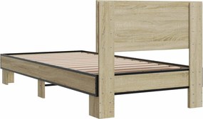 vidaXL Κρεβάτι με Κεφαλάρι Sonoma Δρυς 80 x 200 cm Επεξεργασμένο Ξύλο