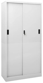 Ντουλάπι Γραφείου Συρόμενη Πόρτα Αν. Γκρι 90x40x180 εκ Ατσάλινο