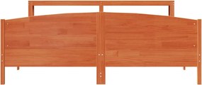vidaXL Σκελετός Κρεβ. Χωρίς Στρώμα Καφέ Κεριού 200x200 εκ Μασίφ Πεύκο