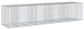 vidaXL Συρματοκιβώτιο με Κάλυμμα 450x100x100εκ από Γαλβανισμένο Χάλυβα