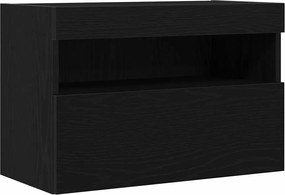 vidaXL Ντουλάπι Τηλεόρασης Τοίχου 2 pcs Μαύρη δρυς 60 x 30 x 40 εκ.
