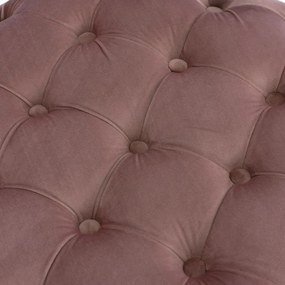 Σκαμπό KASSIE τύπου CHESTERFIELD Βελούδο Σάπιο μήλο Φ60x43Υ εκ. 60x60x43 εκ.
