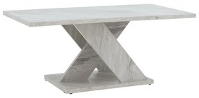 Τραπέζι σαλονιού Solange χρώμα λευκό μαρμάρου 110x55x47.5εκ Υλικό: CHIPBOARD 049-000063