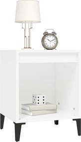 vidaXL Κομοδίνο Λευκό 40 x 35 x 50 εκ.