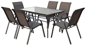 Τραπεζαρία Σετ Rio 7Τμχ Brown Ε2405,S 140x80x70 6 Θέσεων