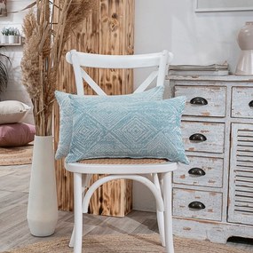 Μαξιλαροθήκη Διακοσμητική Izola 05 Blue Teoran 30X50 Cotton-Polyester