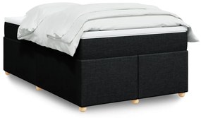 Κρεβάτι Boxspring με Στρώμα Μαύρο 120x190 εκ. Υφασμάτινο