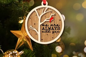 Σετ των 3 Intra απο ξύλο plywood 3mm-4mm πάχος Χριστουγεννιάτικο καρδινάλιο στολίδι με λέιζερ Δίασταση 8x8 cm INTRAFABR-76118888