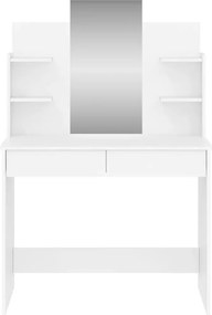 vidaXL Μπουντουάρ με Καθρέφτη Λευκό 96 x 39 x 142 εκ.