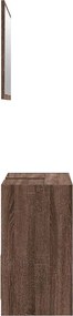 vidaXL Σετ Επίπλων Μπάνιου 2 Τεμαχίων Καφέ Δρυς από Τεχν. Ξύλο