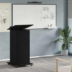 vidaXL Πλατφόρμα Μαύρη Οξυά 55 x 55 x 107 cm Επεξεργασμένο ξύλο