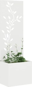vidaXL Οθόνη Ιδιωτικότητας Κήπου Floral Λευκό 50 x 150 cm