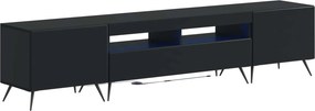 vidaXL 5 Τεμάχια LED Τηλεοπτικού Ντουλαπιού Μαύρο Επεξεργασμένο Ξύλο