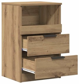 vidaXL Κομοδίνα 2 τεμ.Αρτισιανή Δρυς 40x36x65 εκ. Επεξ. Ξύλο