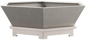 vidaXL Εστία Φωτιάς Εξαγωνική 75x75x28 εκ. Ανοξείδωτο Χάλυβα