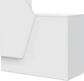 Γραφείο υποδοχής - reception Merlin Megapap χρώμα λευκό 110x50x101,8εκ.