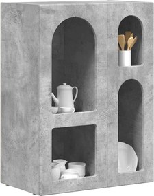 vidaXL Πλαϊνό γραφείο Σκυρόδεμα Γκρι 59 x 35 x 80.5 εκ.