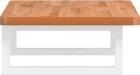 vidaXL Ράφι Νιπτήρα Τοίχου από Ατσάλι / Μασίφ Ξύλο Οξιάς