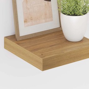 vidaXL Ράφι Τοίχου 2 pcs Καφέ 23 x 23,5 x 4 εκ Επεξεργασμένο ξύλο