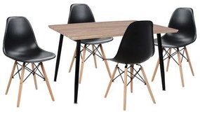 Set Dining Table 5 pieces  Table &amp; Chairs Twist 120x70x76,5 cm