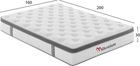 ΣΤΡΩΜΑ ΔΙΠΛΟ SILENTIUM HM749.06 POCKET SPRINGS--ΛΕΥΚΟ 160x200x30Υεκ.