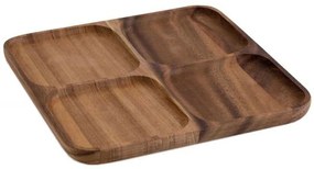 Ορντερβιέρα 4 Θέσεων Snack Acacia AH-CC24013 25x25x2cm Natural Andrea House Wood